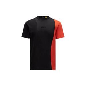 NWT Moncler x Adidas T-Shirt Size M Black Orange Cotton Short Sleeve $380 #UWRM